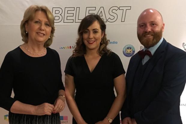 Pictured (L-R) are: Mary McAleese, Junior Minister Fearon and John O'Doherty